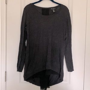 Kenneth Cole high low zip back sweater- small